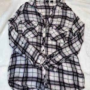Black/Purple/White Flannel